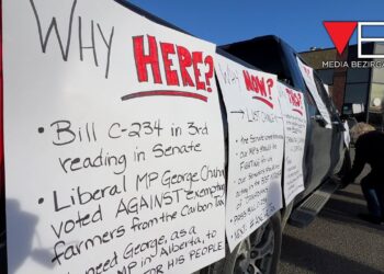 AXE THE TAX: Alberta Farmers Protest Outside Liberal MP George Chahal’s Office