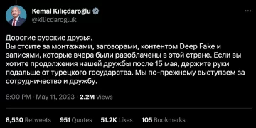 Turkish Presidential Candidate Kılıçdaroğlu Accuses Russia of Perpetrating Blackmail